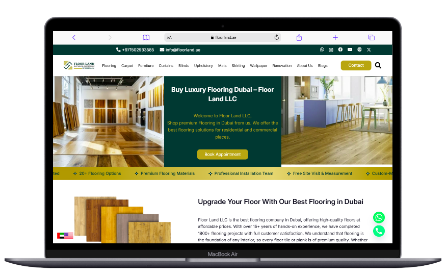 Floorland Dubai desktop website