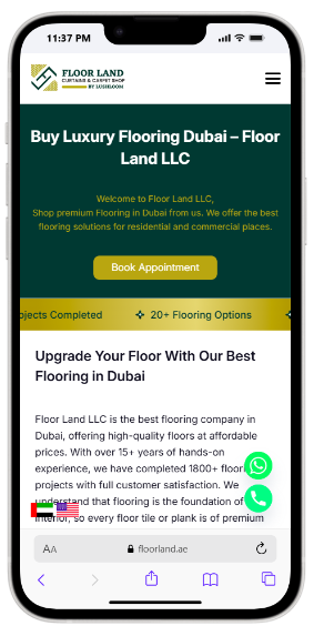 Floorland Dubai mobile website