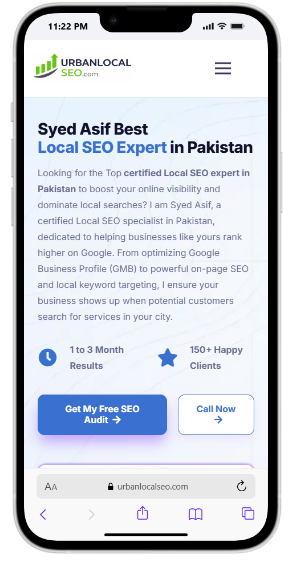 Urban Local SEO mobile website